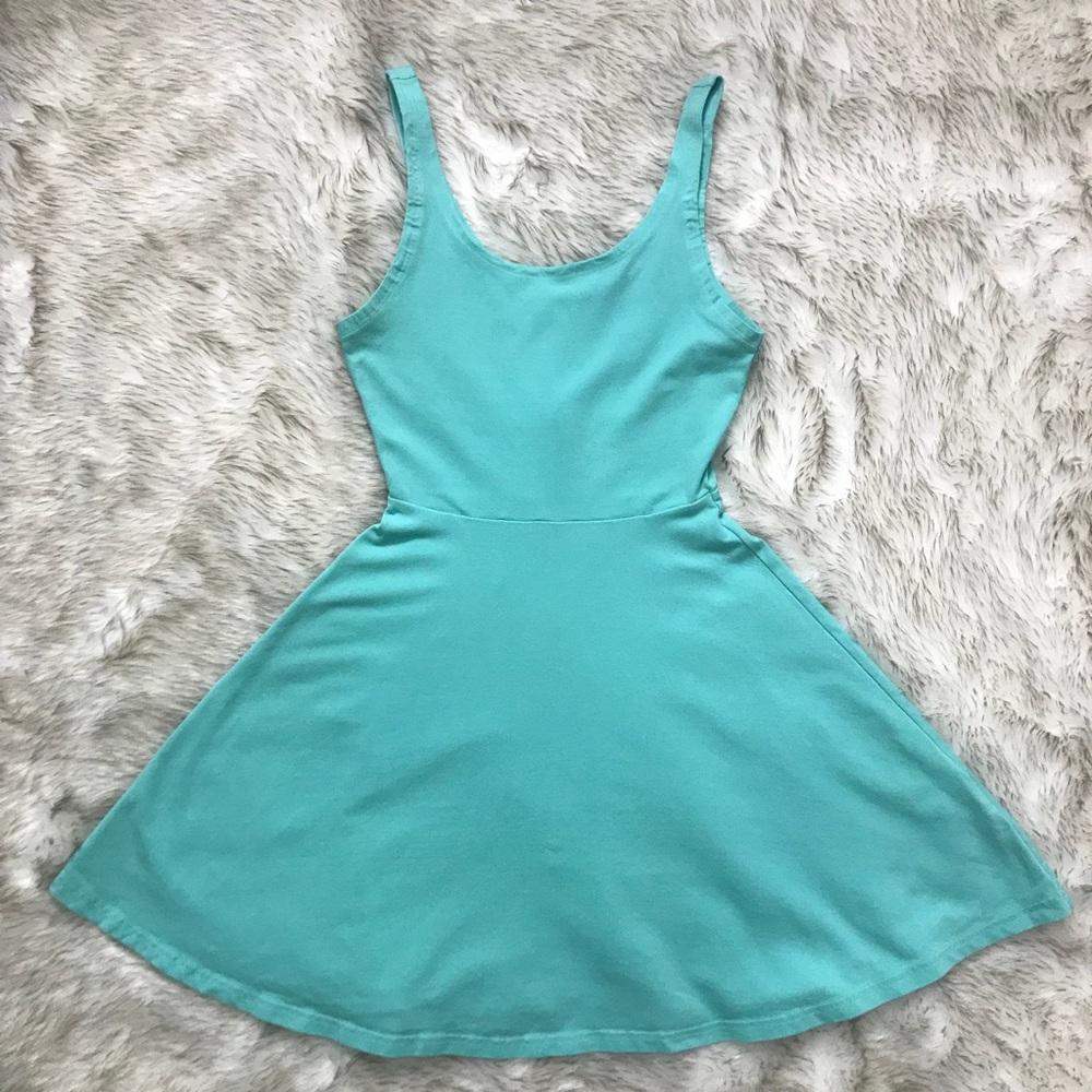 Express mint skater dress